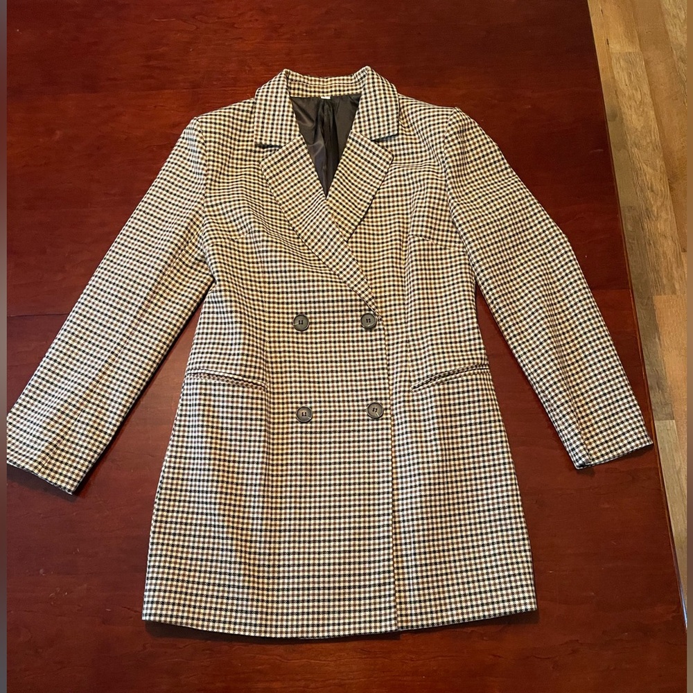 Black and brown lightweight coat blazer NWOT